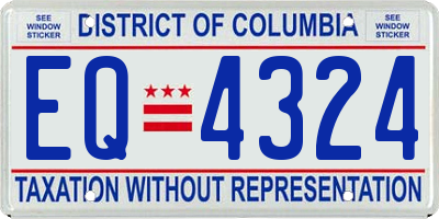 DC license plate EQ4324