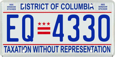 DC license plate EQ4330