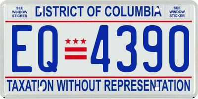 DC license plate EQ4390