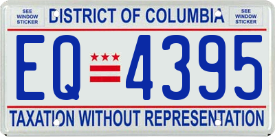 DC license plate EQ4395