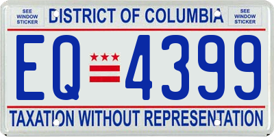 DC license plate EQ4399