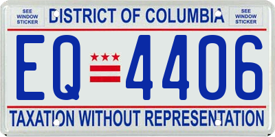 DC license plate EQ4406