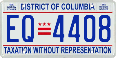 DC license plate EQ4408