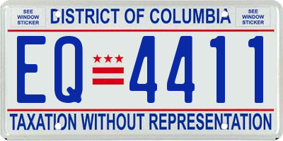 DC license plate EQ4411