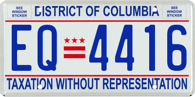 DC license plate EQ4416