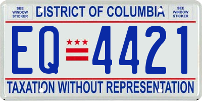 DC license plate EQ4421