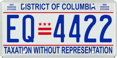 DC license plate EQ4422