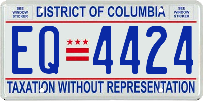 DC license plate EQ4424