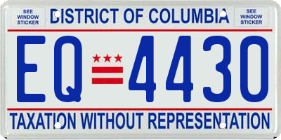 DC license plate EQ4430