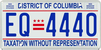DC license plate EQ4440