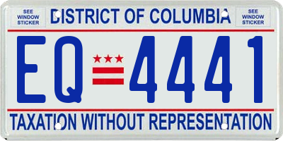 DC license plate EQ4441