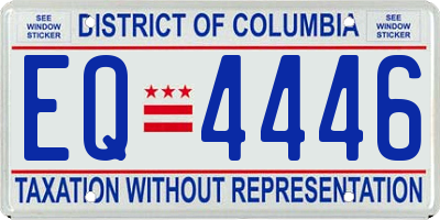 DC license plate EQ4446
