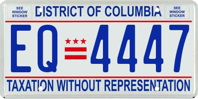 DC license plate EQ4447