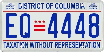DC license plate EQ4448
