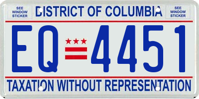 DC license plate EQ4451