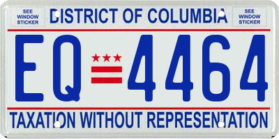DC license plate EQ4464