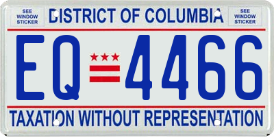 DC license plate EQ4466
