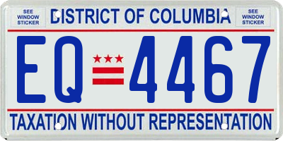 DC license plate EQ4467