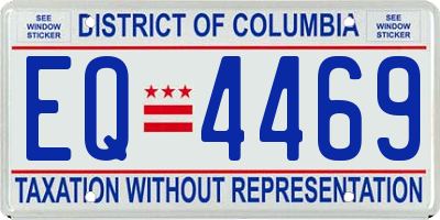 DC license plate EQ4469
