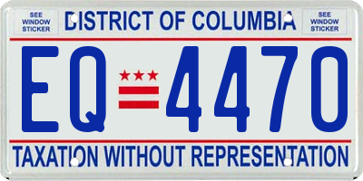 DC license plate EQ4470