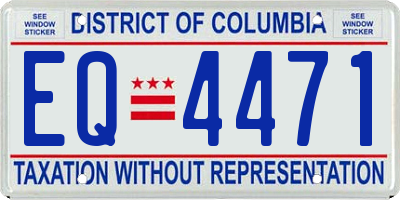 DC license plate EQ4471