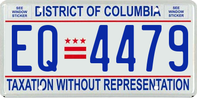 DC license plate EQ4479