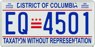 DC license plate EQ4501