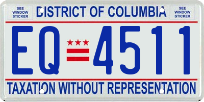 DC license plate EQ4511