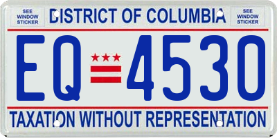 DC license plate EQ4530