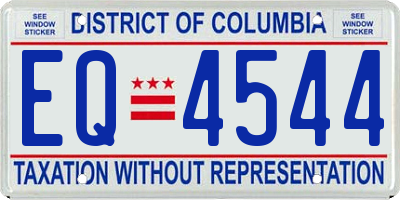 DC license plate EQ4544