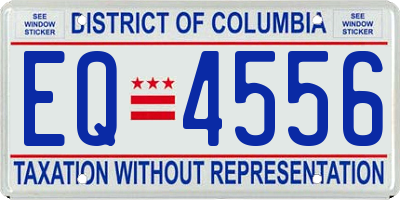 DC license plate EQ4556