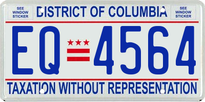 DC license plate EQ4564