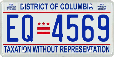 DC license plate EQ4569