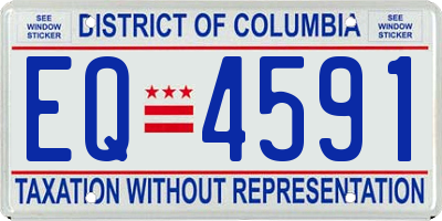 DC license plate EQ4591