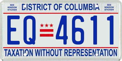 DC license plate EQ4611