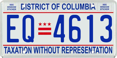 DC license plate EQ4613