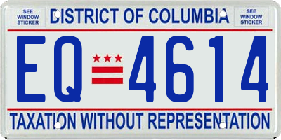 DC license plate EQ4614