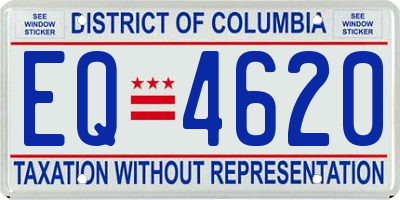 DC license plate EQ4620