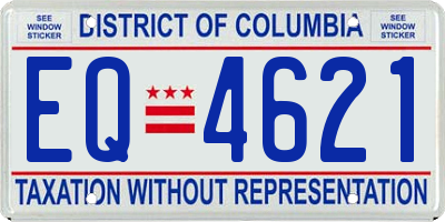 DC license plate EQ4621
