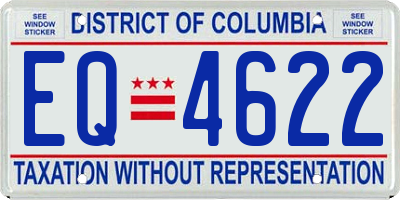 DC license plate EQ4622