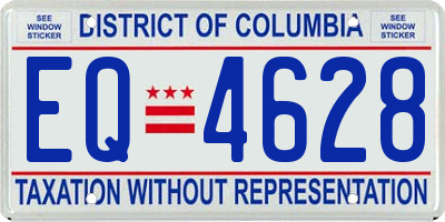 DC license plate EQ4628