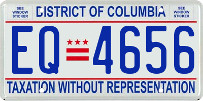 DC license plate EQ4656