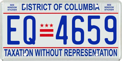 DC license plate EQ4659