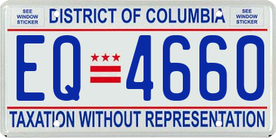 DC license plate EQ4660