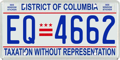 DC license plate EQ4662
