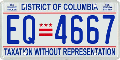 DC license plate EQ4667