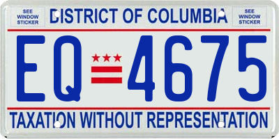 DC license plate EQ4675