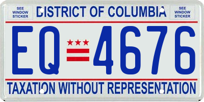 DC license plate EQ4676