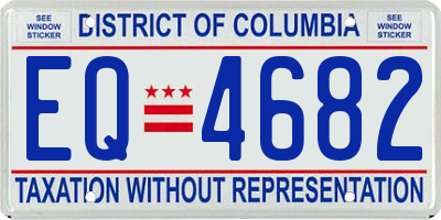 DC license plate EQ4682