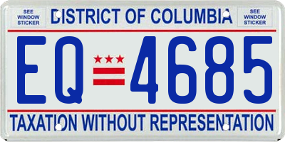 DC license plate EQ4685